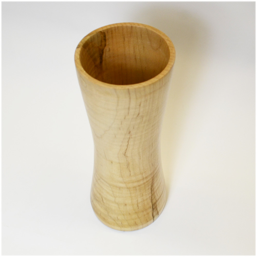 Curly Maple Hourglass Vase