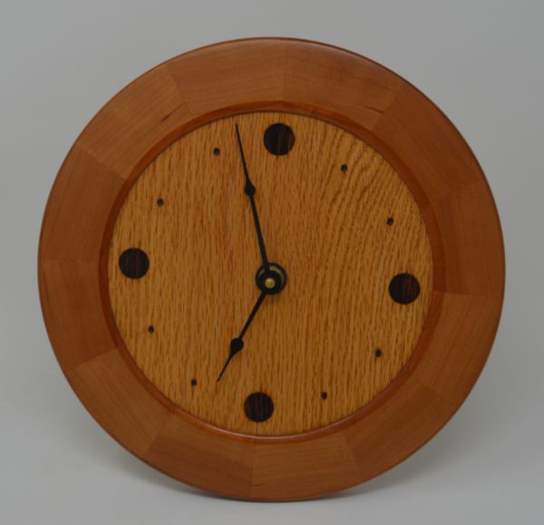 Cherry and Red Oak Segmented Clock